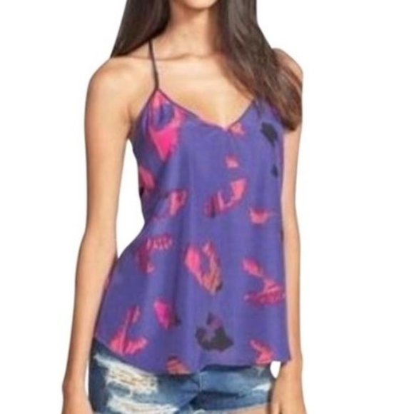 Rory Beca Tops - Rory Beca Tank Top Small Purple Pink Spaghetti Strap Womens Night Out